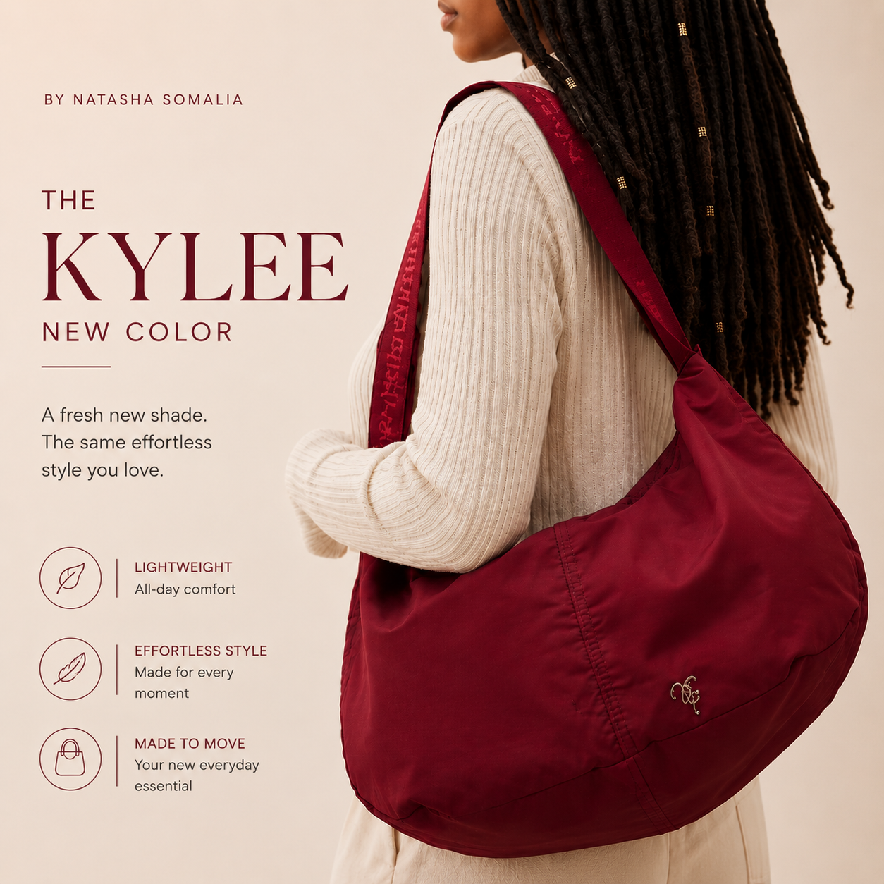 NS Kykee Nylon Hobo Crossbody Bag