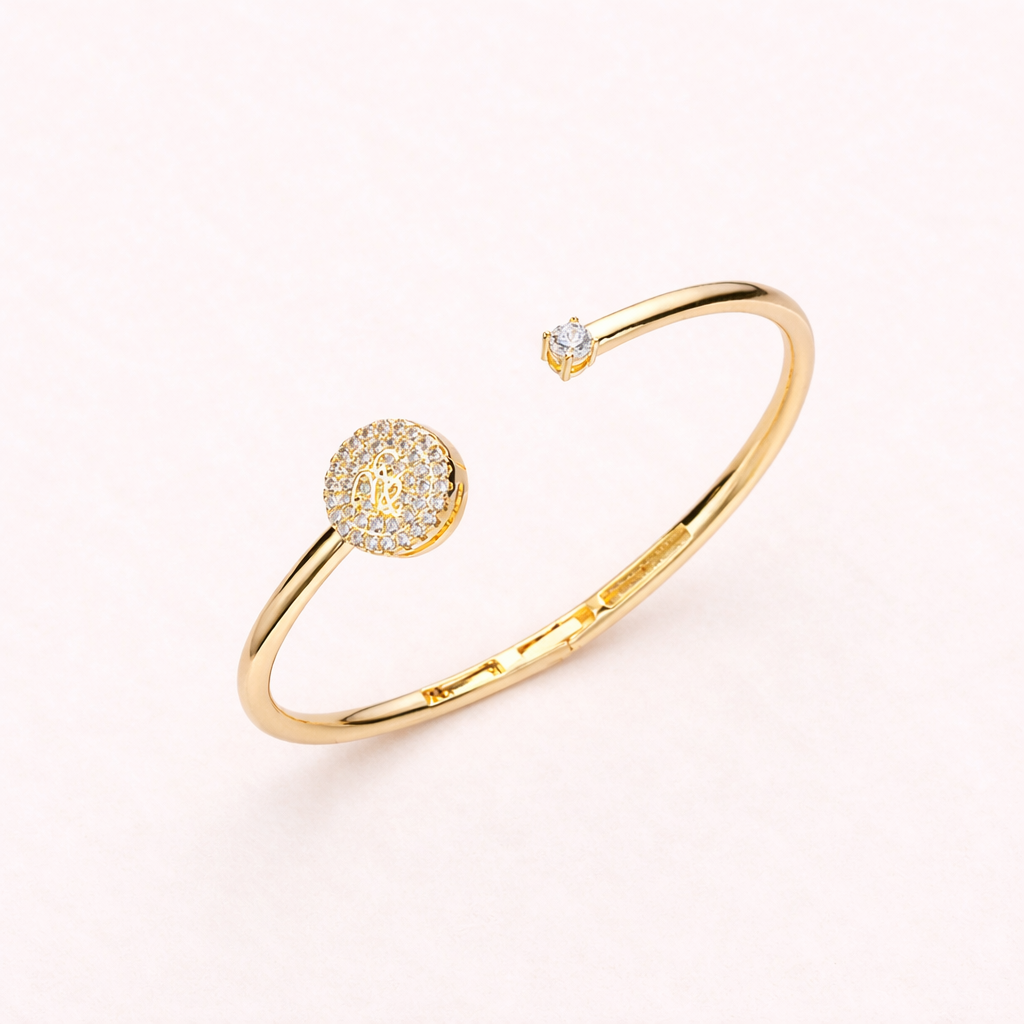 NS Monogram Cuff Bangle