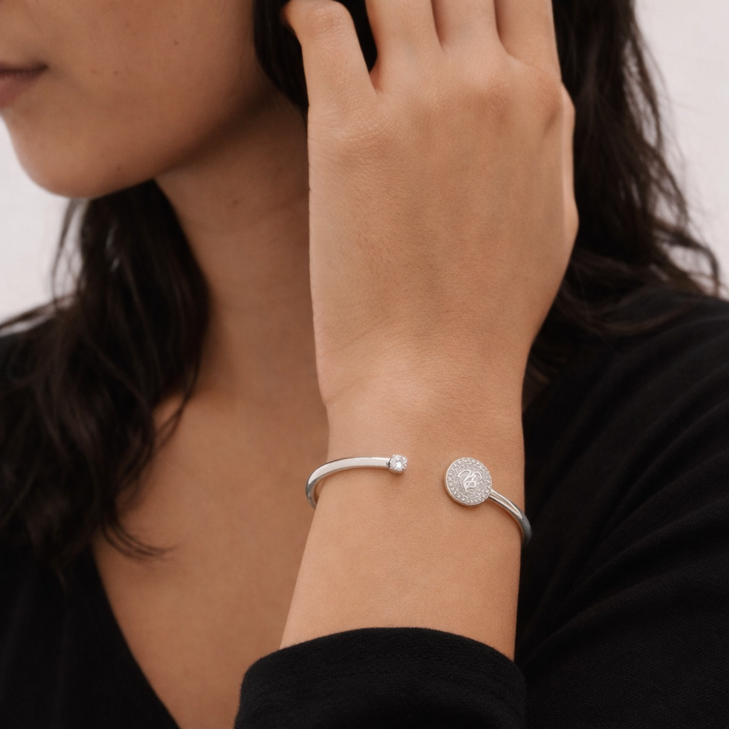 NS Monogram Cuff Bangle